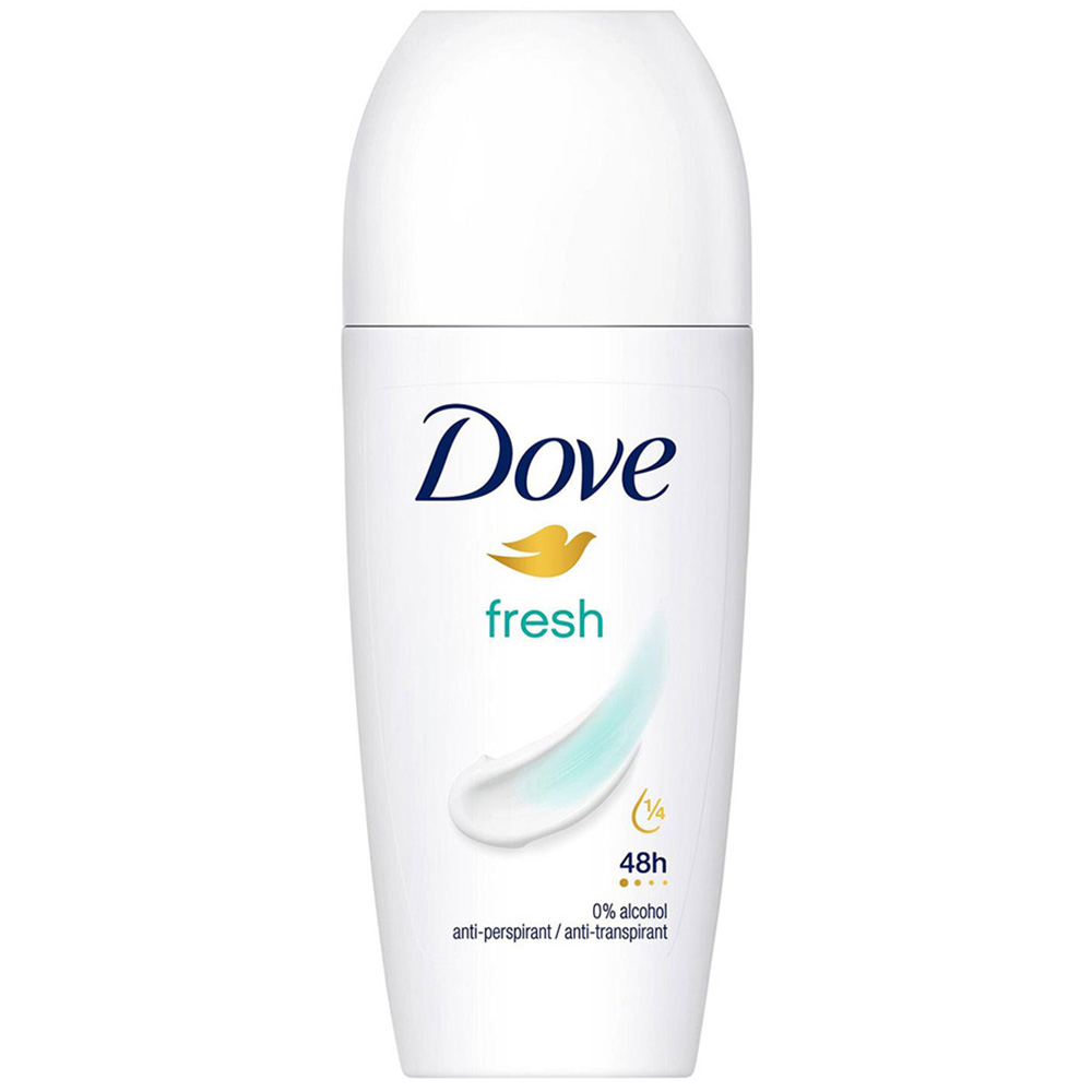 Dove Fresh Anti-Perspirant 48H Sweat and Odour Protection Roll On 50ml 36 Pack Image 2