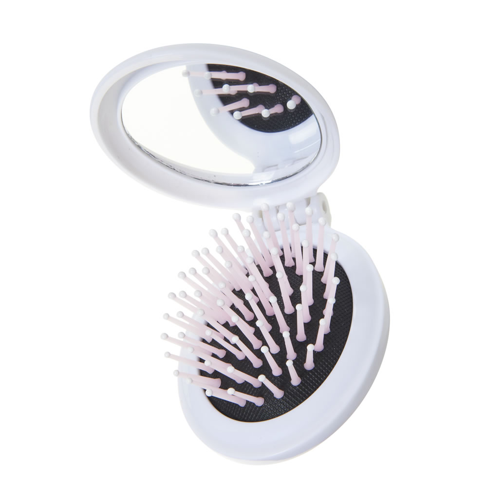 Wilko Folding Hairbrush Mirror Trend Wilko