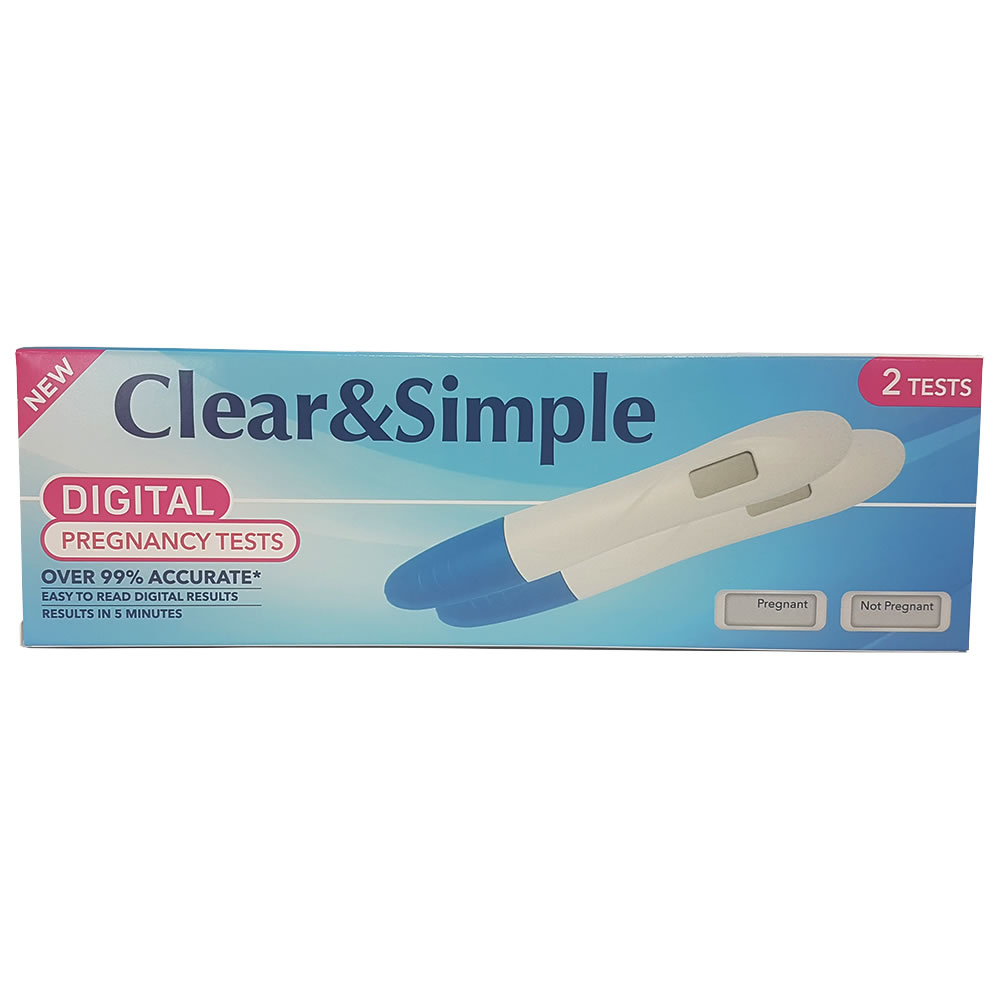 Healthpoint Clear&Simple Digital Pregnancy Test 2 pack  - wilko