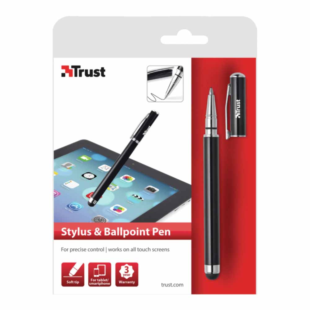 Stylus and Ballpoint Pen Black Wilko
