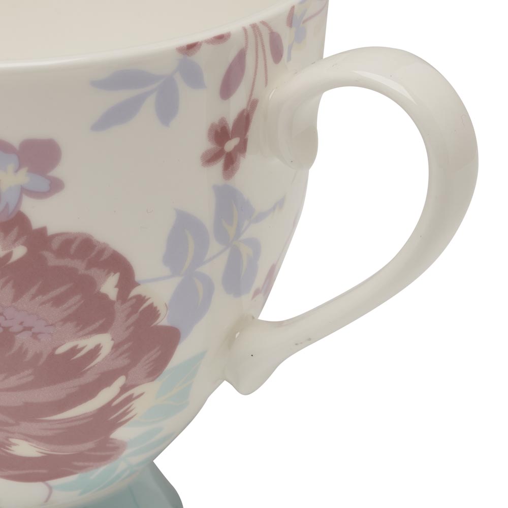 Wilko Floral Tea Cup White Image 4