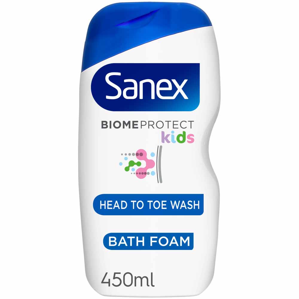 Sanex BiomeProtect Kids Head to Toe Bath Foam 450ml Image 1