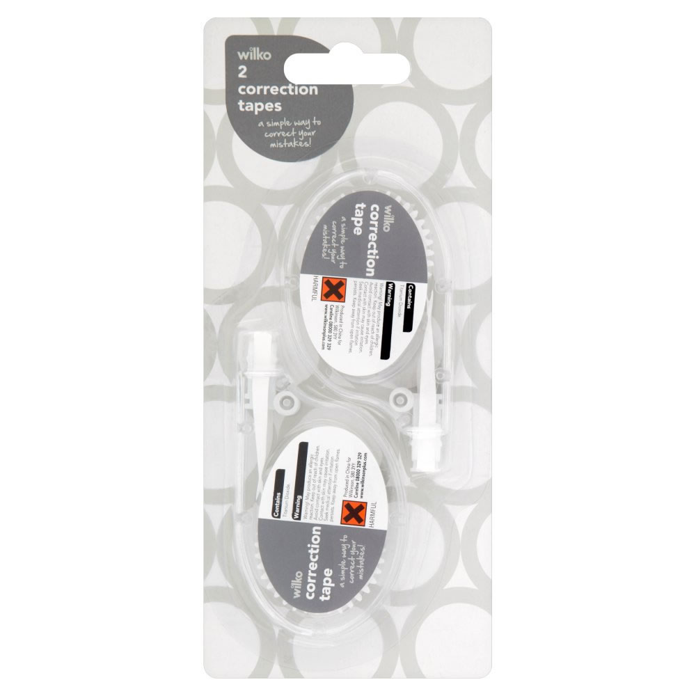 Wilko Correction Tapes 2 pack Image