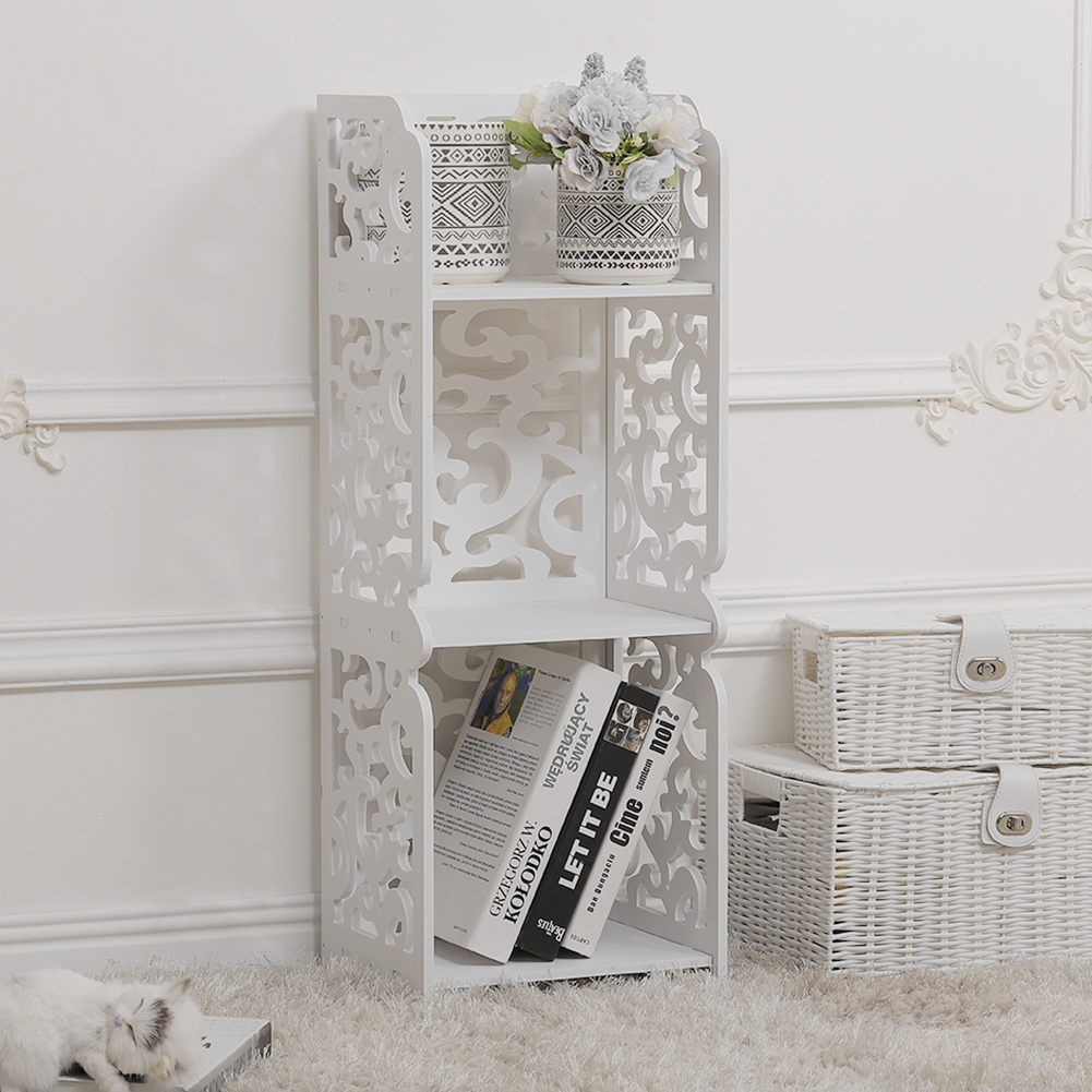 Living and Home 3-Tier White Storage Display Shelving Image 7