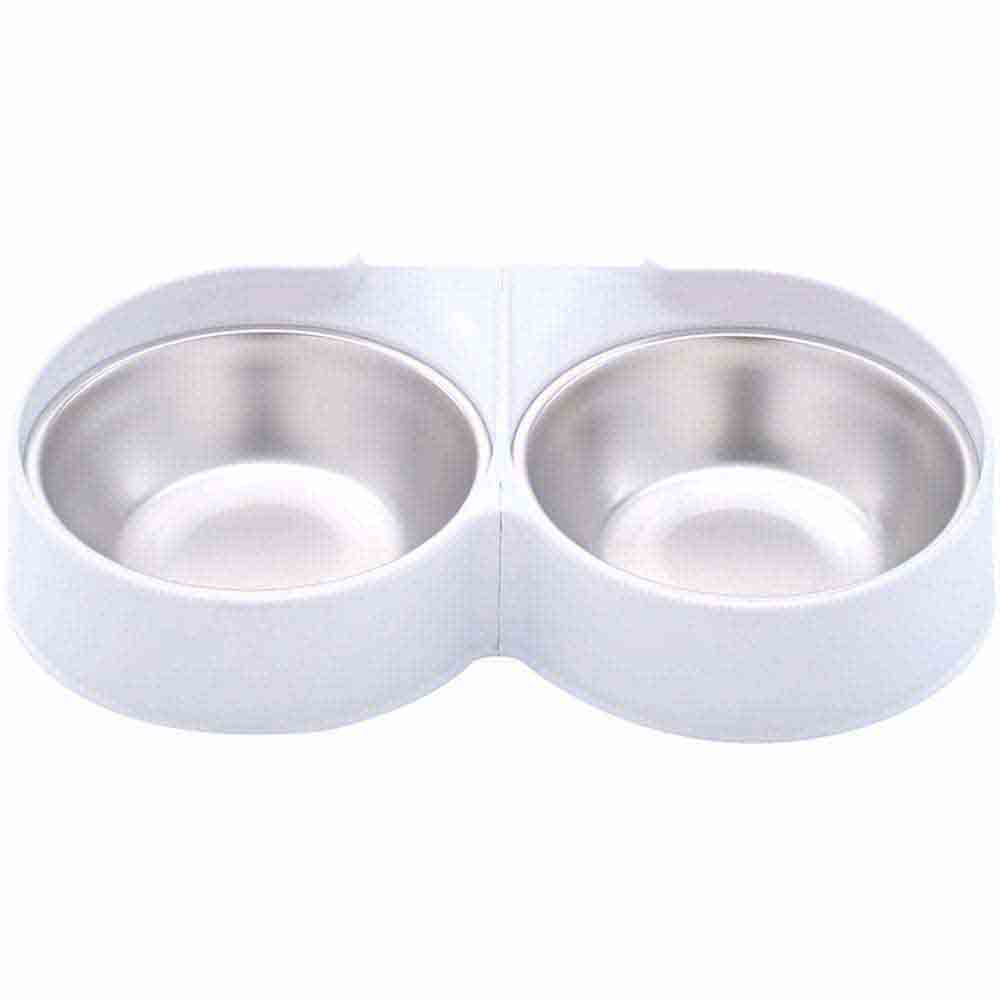 H&O Direct 5L White Dual Power Smart Automatic Pet Feeder with Stainless Steel Bowl Image 4