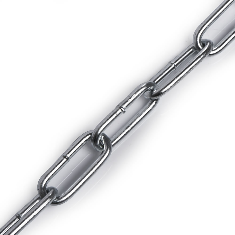 Eliza Tinsley Welded Long Link Chain Bright Zinc 2m x 4mm Image