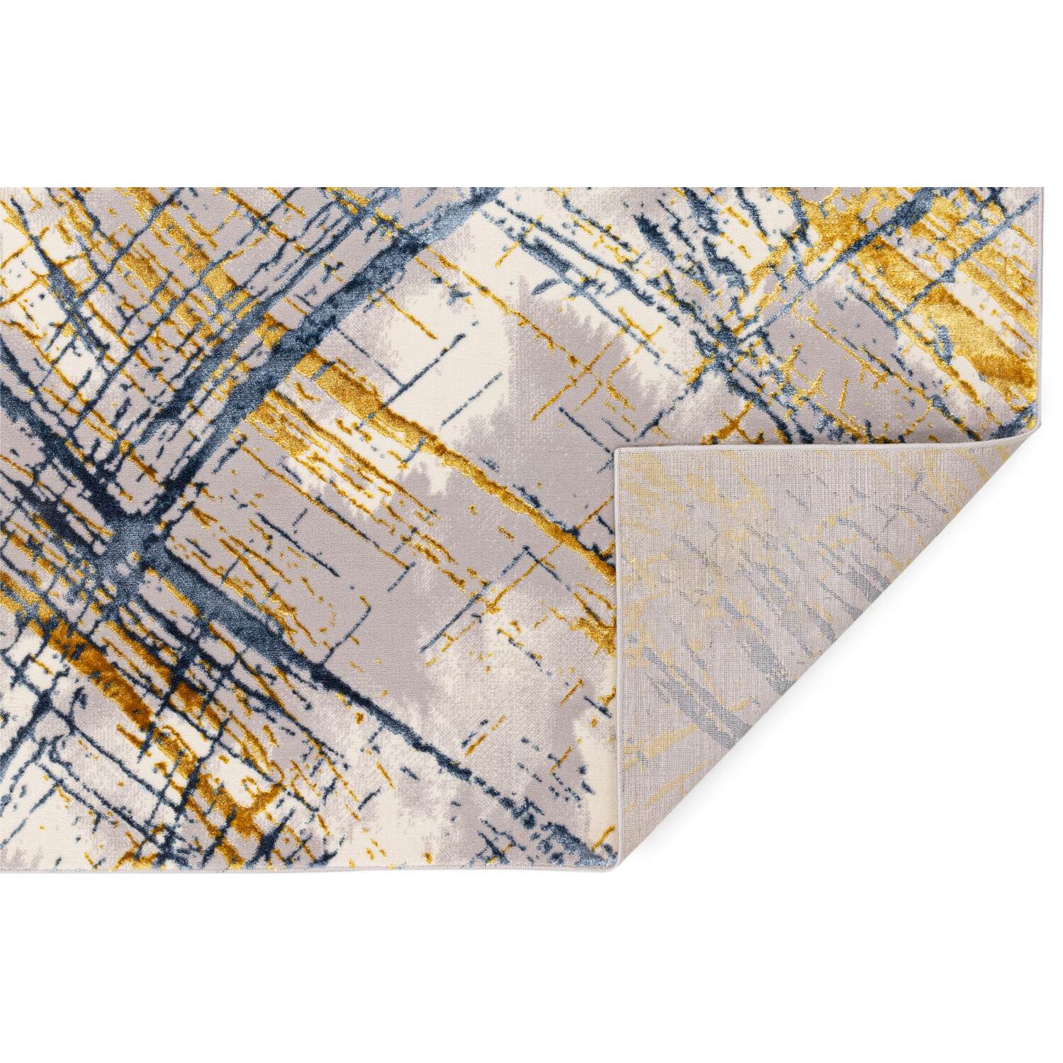 Diamond Abstract Rug - Blue / 66cm Image 3