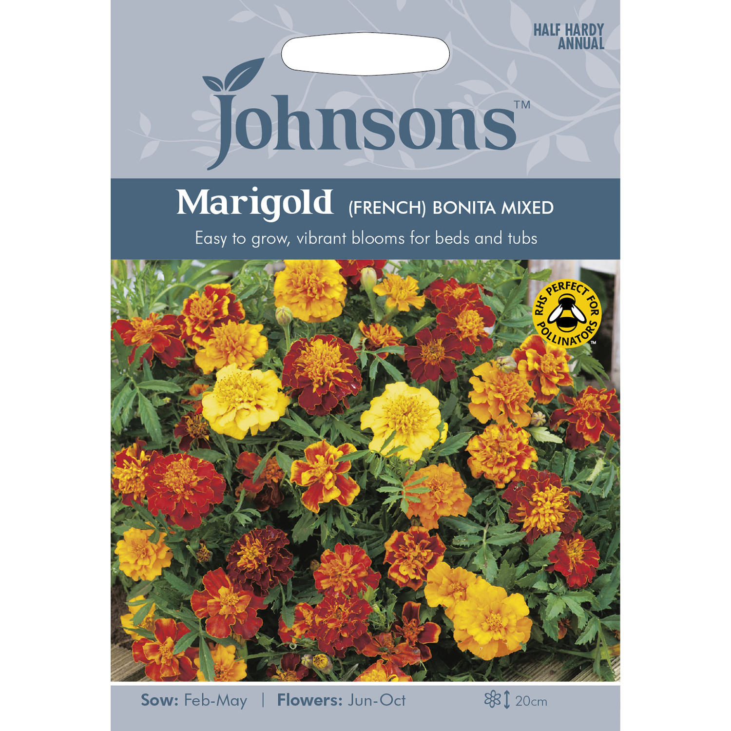 Johnsons French Marigold Bonita Mixed Flower Seeds Image 2