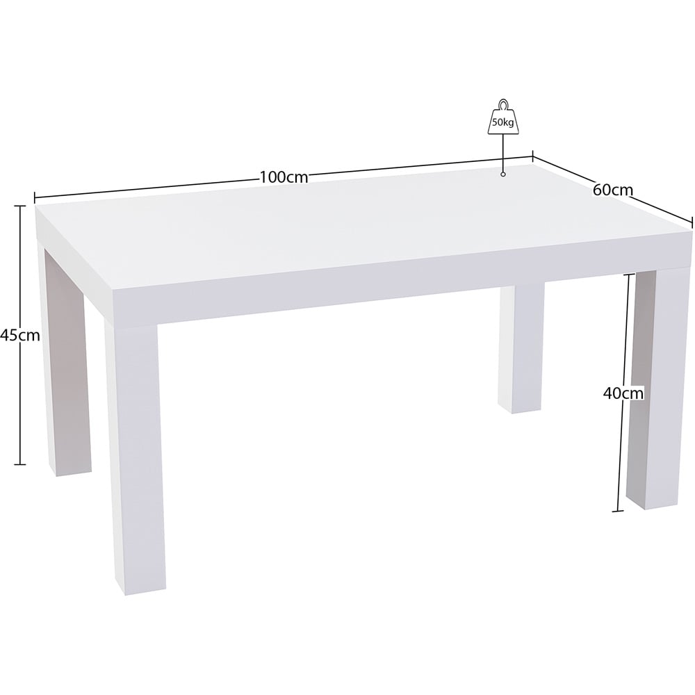 Vida Designs Beeston White Coffee Table Image 9
