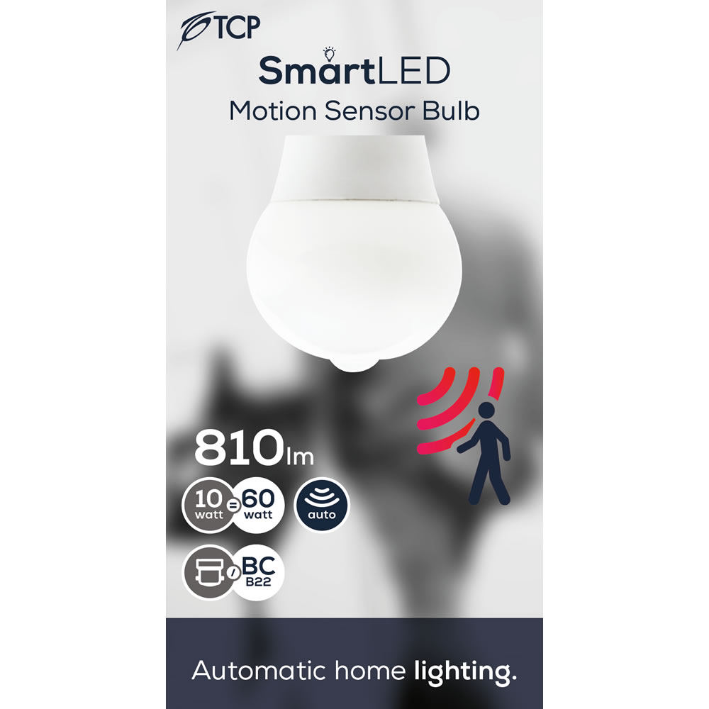 TCP Motion Sensor Bulb 10W BC 1pk Image 2