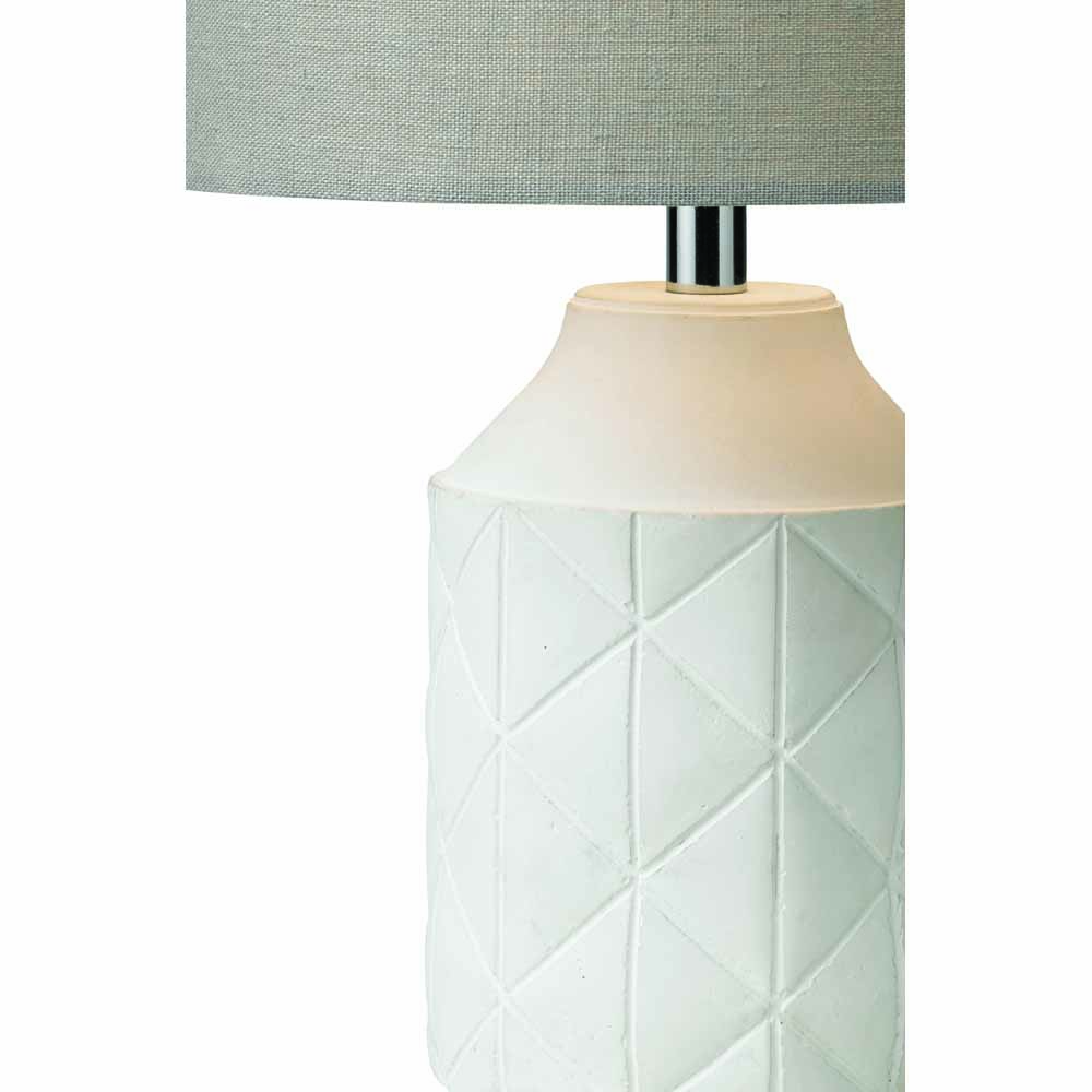 Lighting & Interiors Calvin White/Grey Table Lamp Image 2