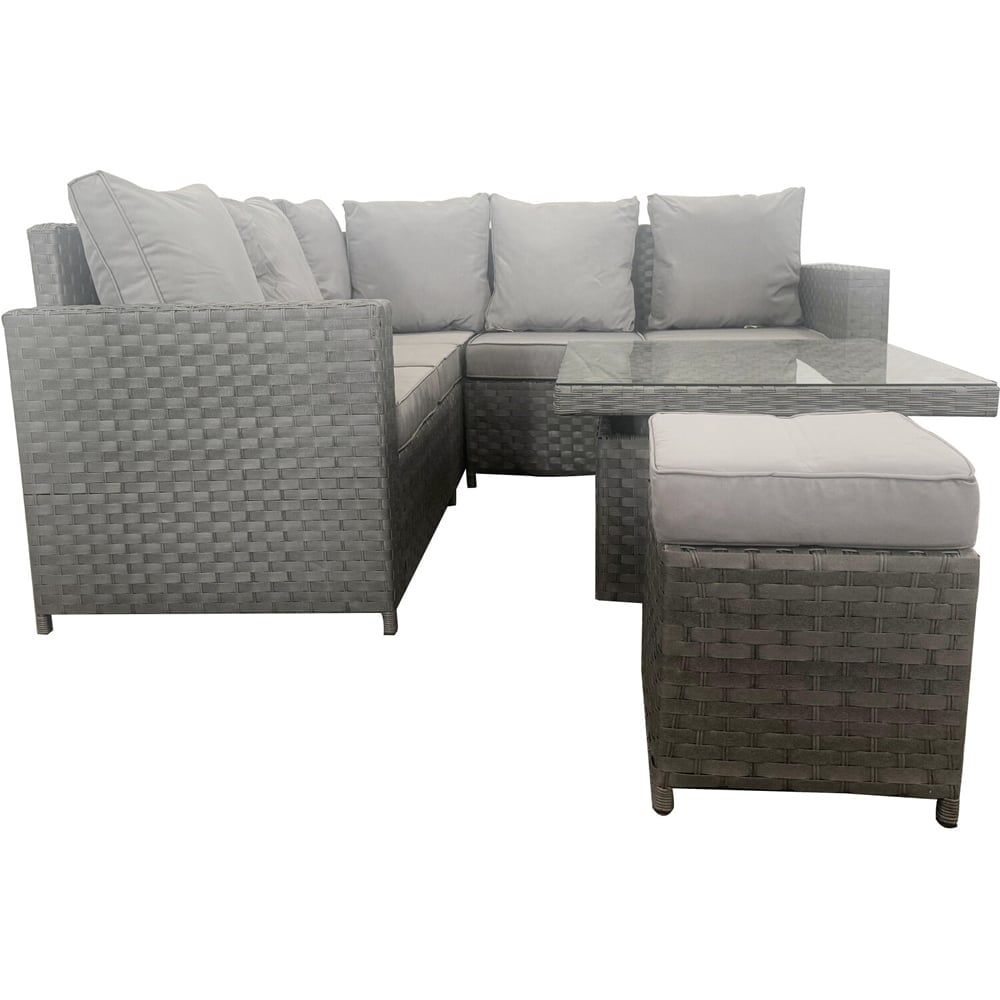 Carolina High Back Conversation Set - Grey / 4 Image 6