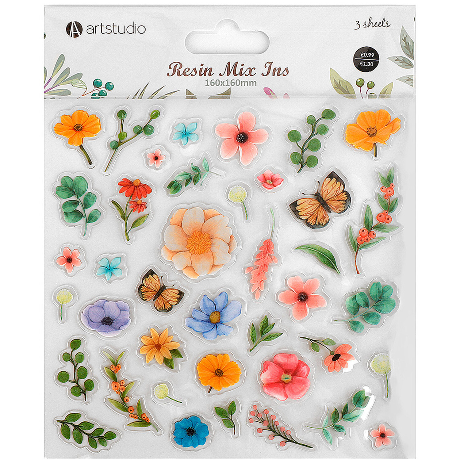 Pack of 3 Resin Mix Ins Sheets - Multicolour Image