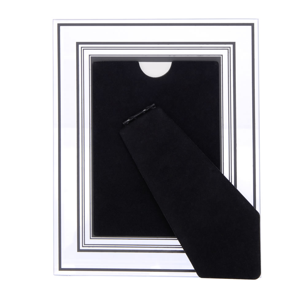 Wilko Silver Border Glass Photo Frame 8 x 6 Inch Wilko