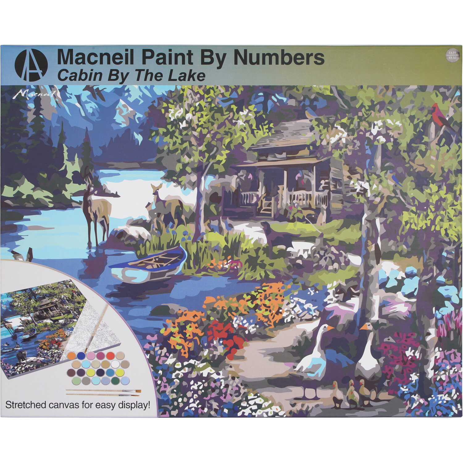 MacNeil Paint By Numbers Cabin By The Lake Kit Image 1