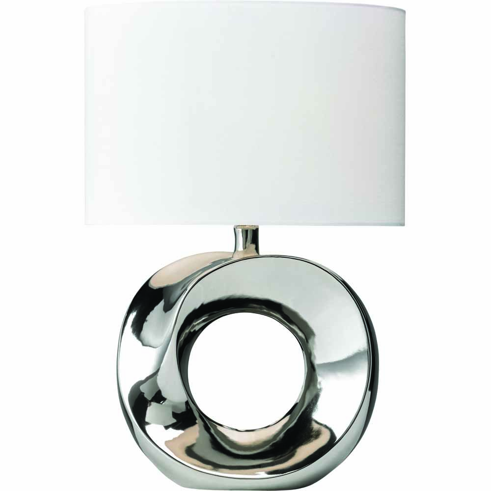 Hoop Cream and WhiteTable Lamp Image