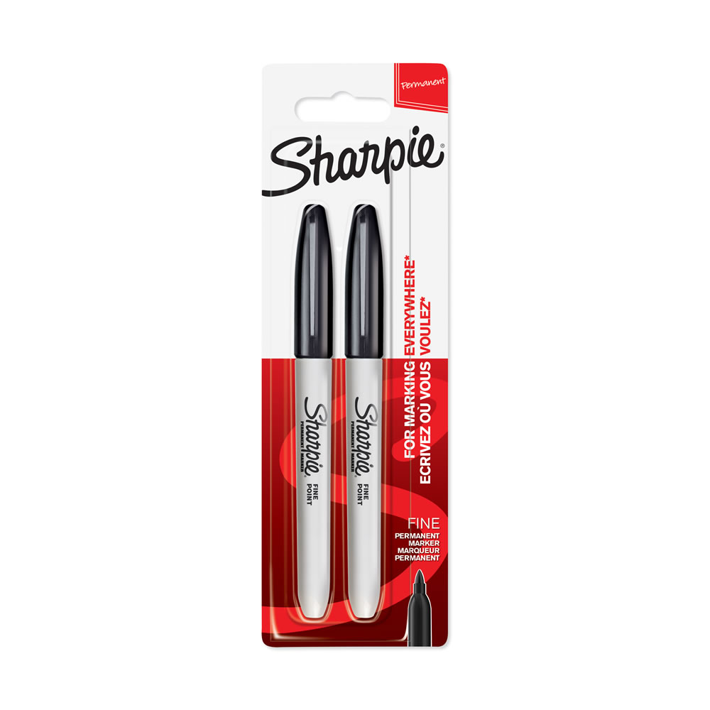Sharpie Black Fine Point Permanent Marker 2 pack Image