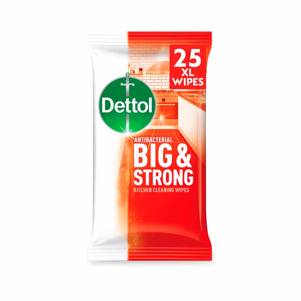 Dettol Big and Strong Kitchen Wipes 25 Pack Image 2