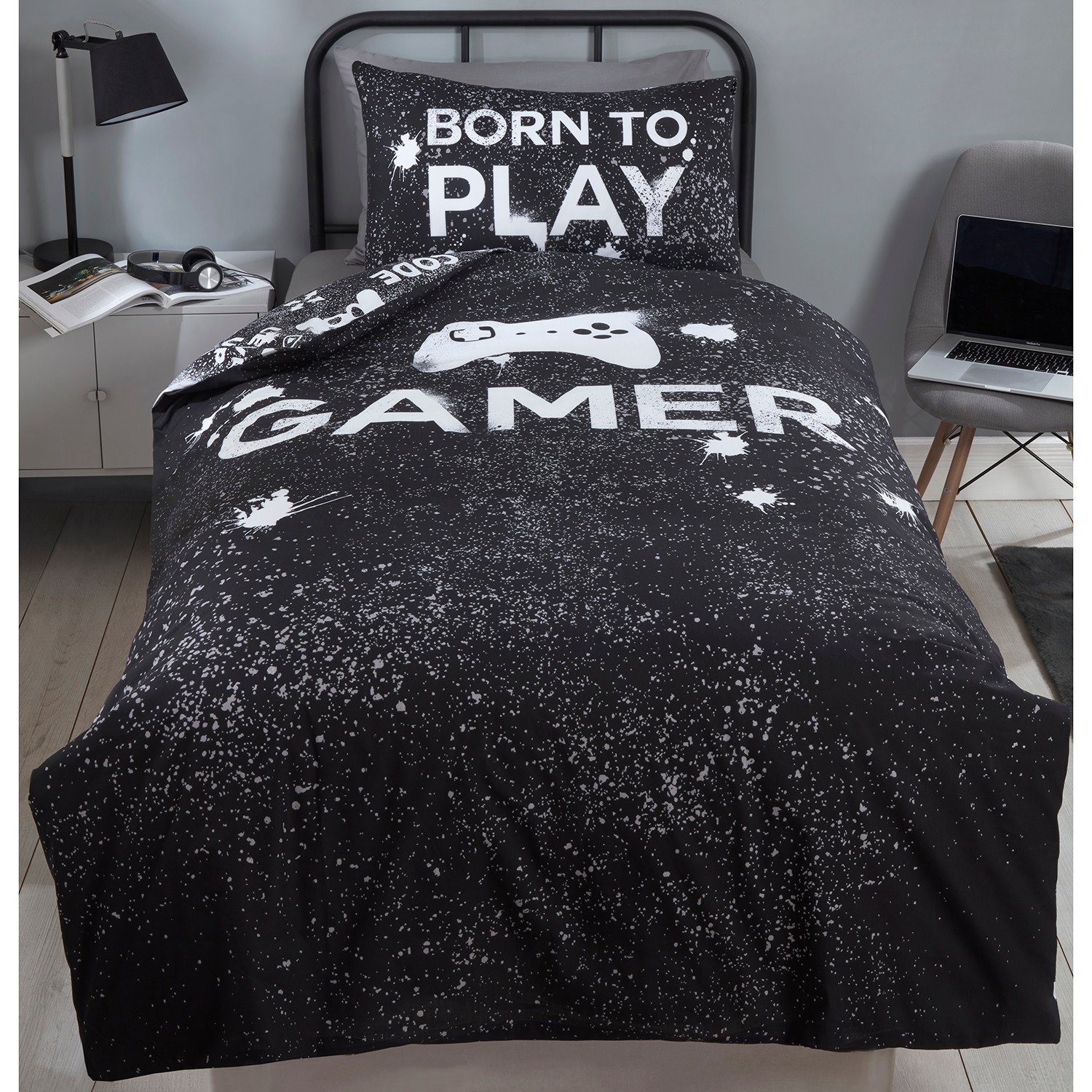 Gamer Single Black Duvet Set Image