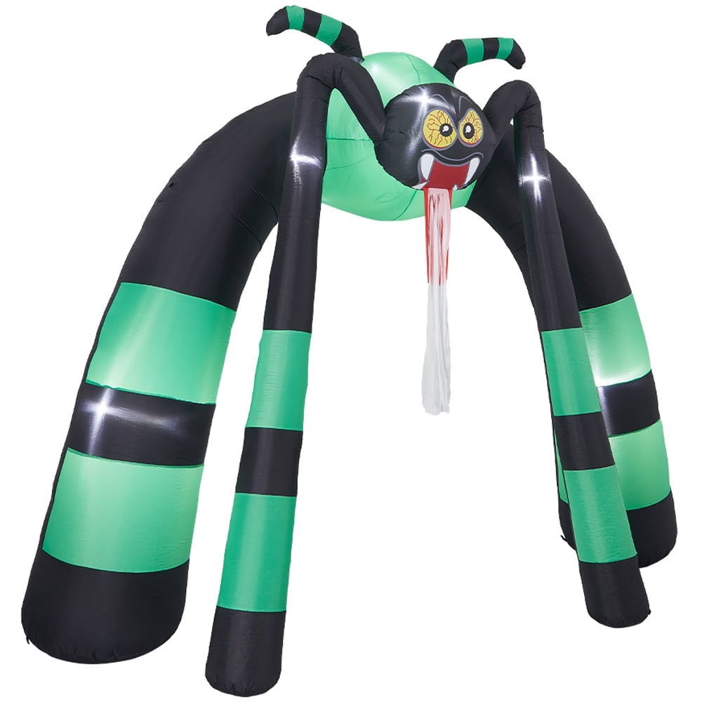 Living and Home Halloween Inflatable LED Angry Spider Archway 10ft Image 1