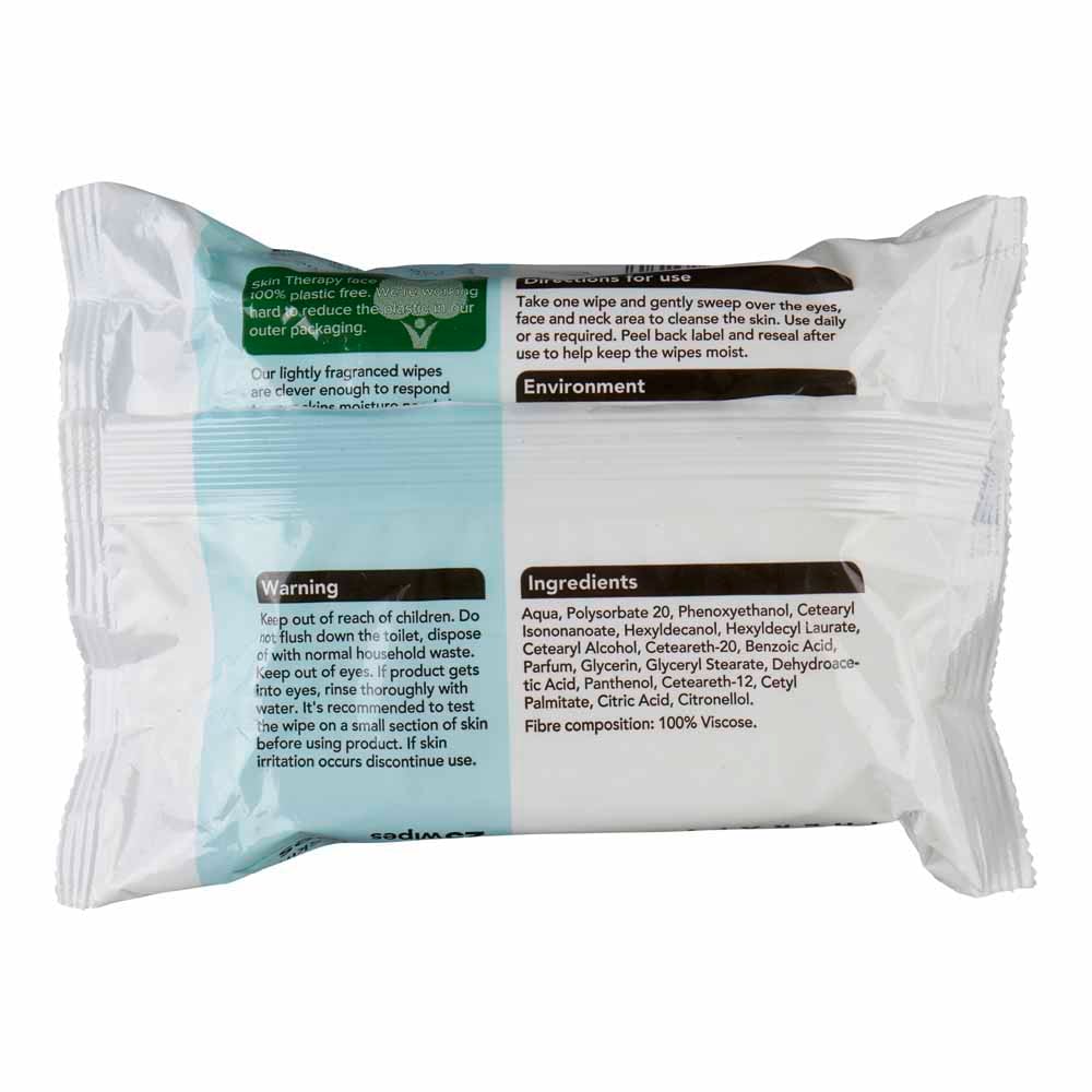 Skin Therapy Normal and Combination Skin Face Wipes 25 Pack Image 2