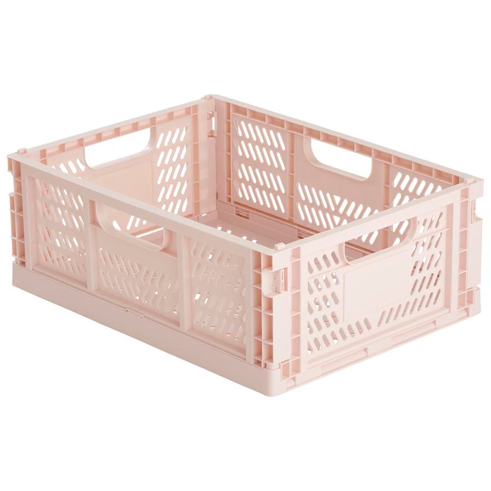 Wilko Pink Large Folding Crate Image 1