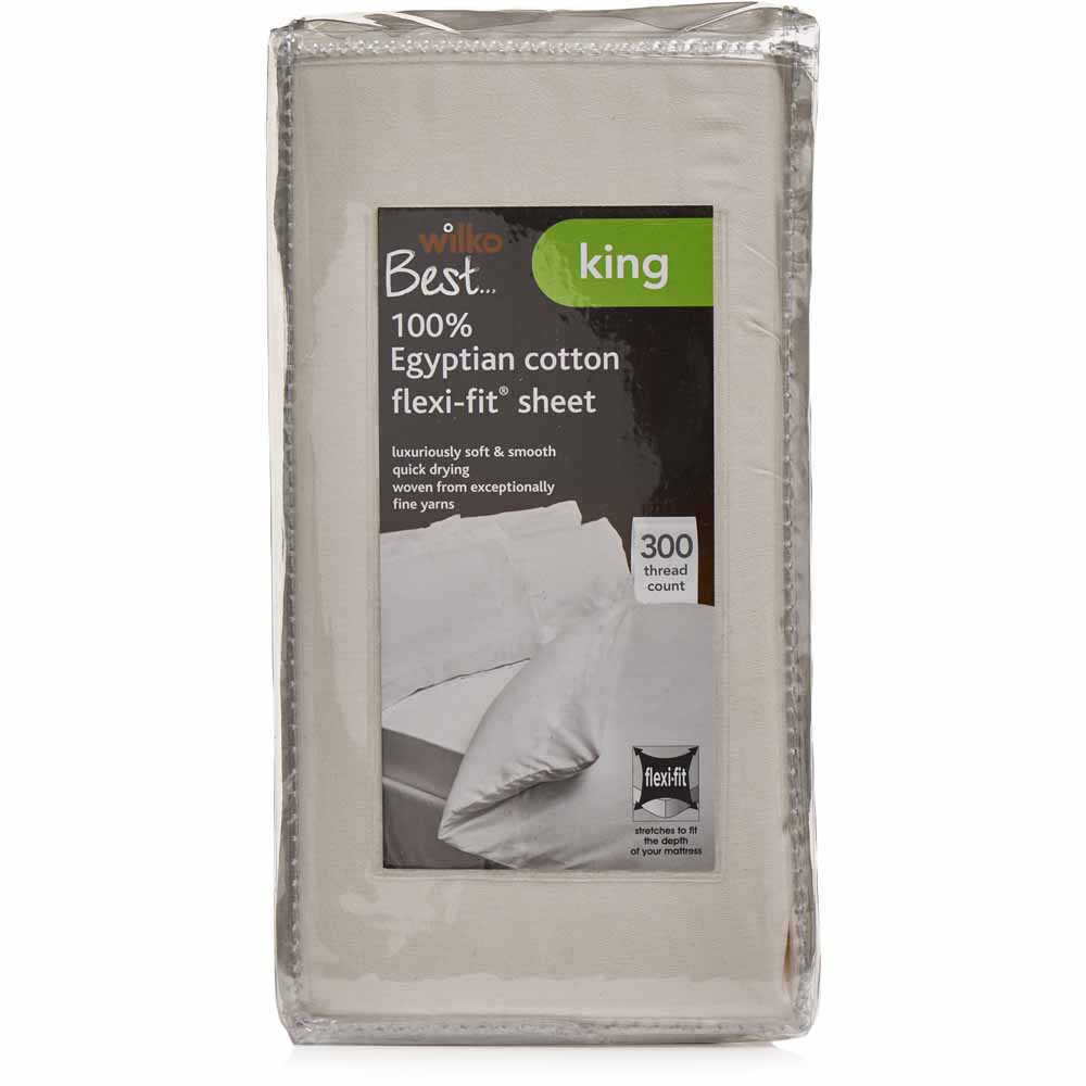 Wilko Best 100 Cotton Cream King Size Fitted Sheet Wilko