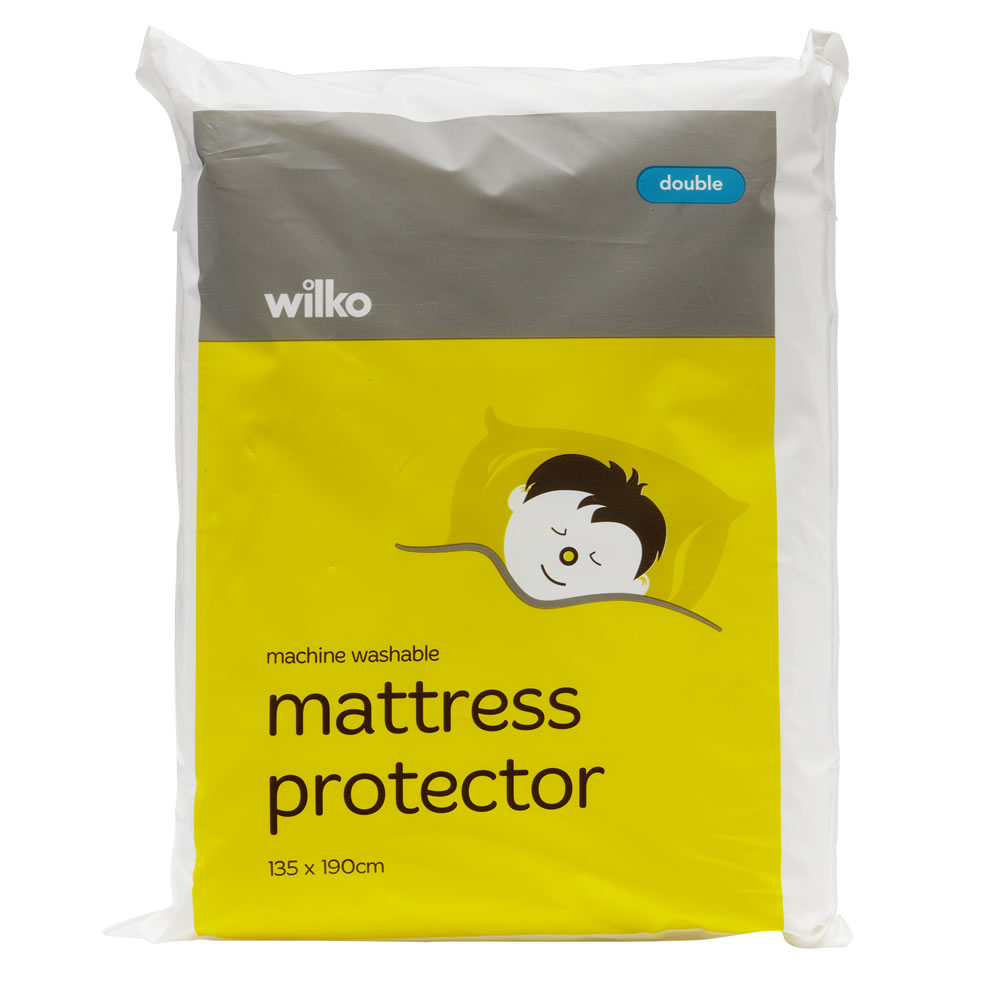 wilko Best Double Mattress Protector Protects and Extends the Life of Your Mattress 135 x 190cm Easy-Fit Design 