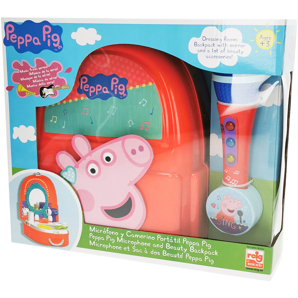 REIG Peppa Pig Red Beauty Backpack with Microphone Image 5