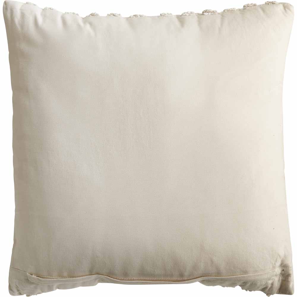 Wilko Cream Tufted Cushion 43 x 43cm Image 2
