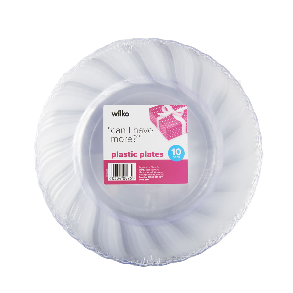 320  ct 10" Clear Lightweight Disposable Plastic Dinner Plates Home-Party 