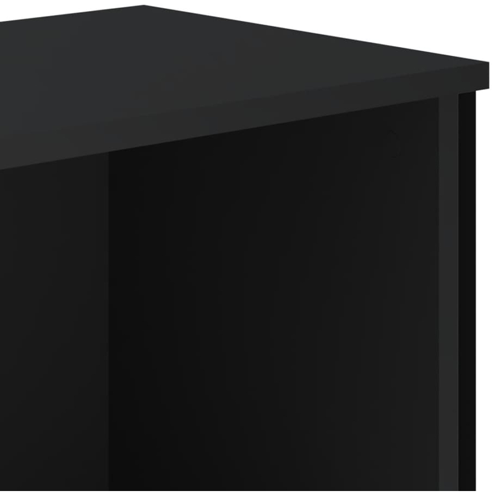 vidaXL 2 Shelf Black Bookcase Image 6
