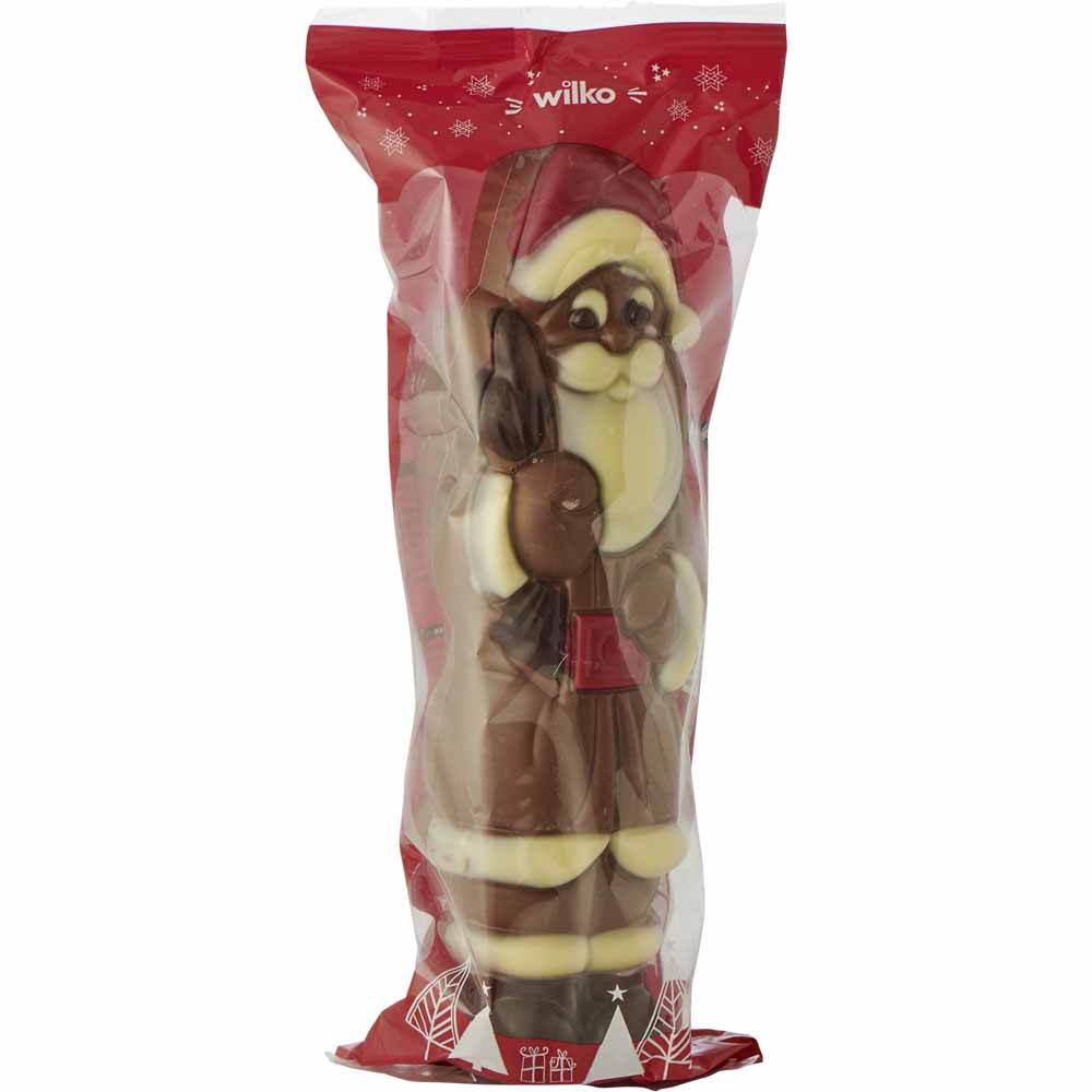 Wilko Belgian Chocolate Hollow Santa 125g Image