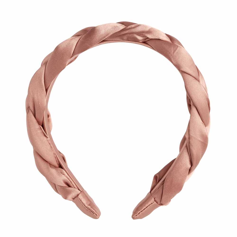 Wilko Pearl Pink Platted Headband Image 1