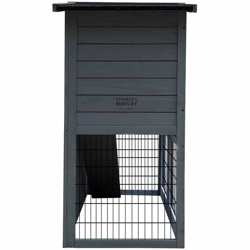 Charles Bentley Grey Two Storey Pet Hutch With Play Area Image 4