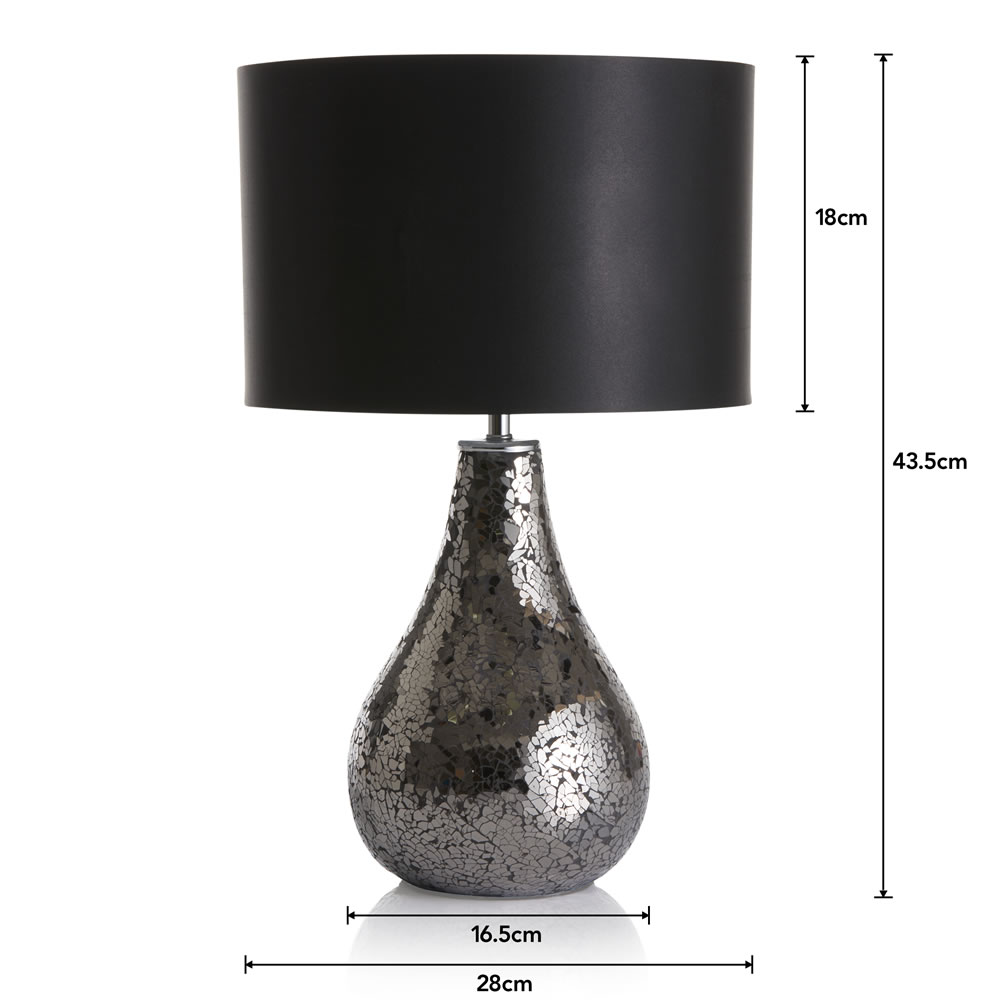 Wilko Black Mosaic Table Lamp Wilko