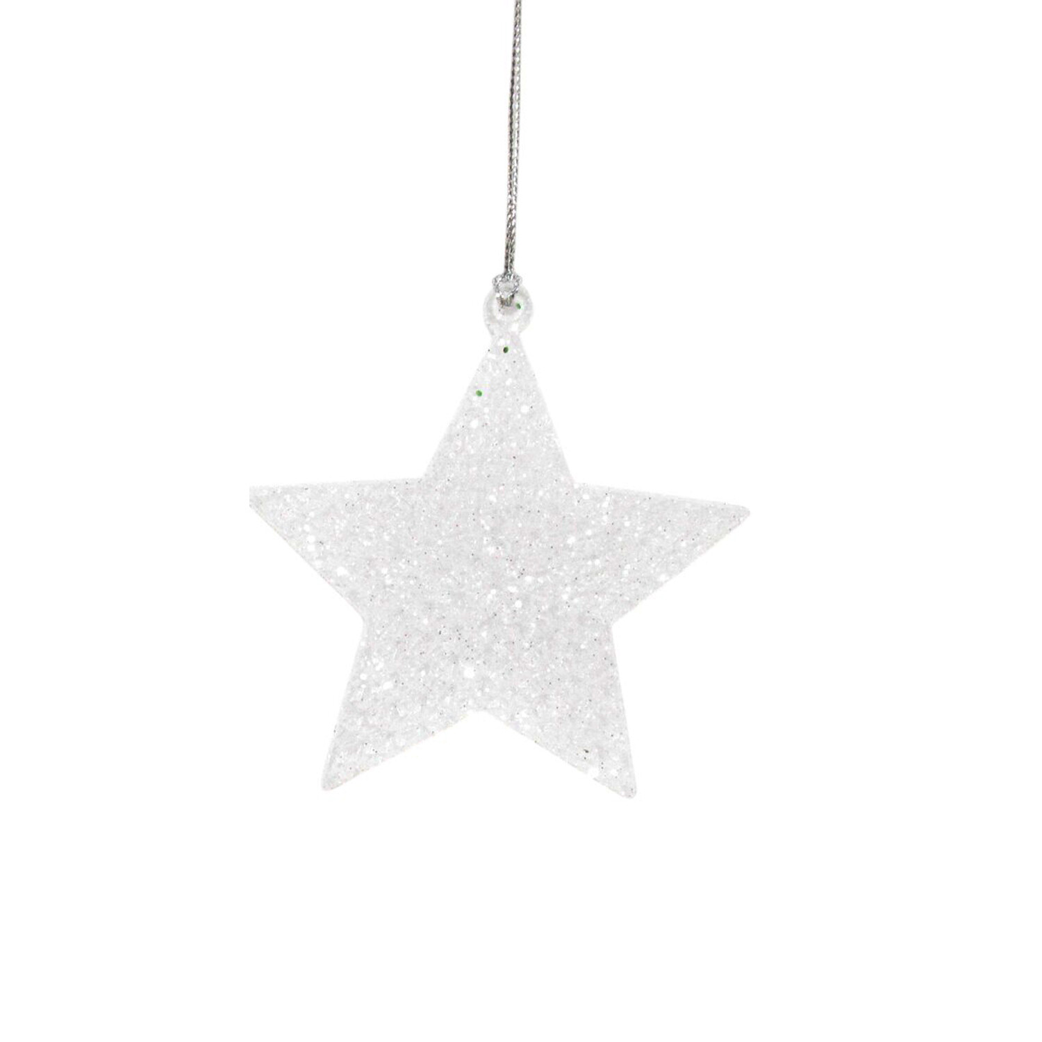 Frosted Glitter Star Green or White Image 2