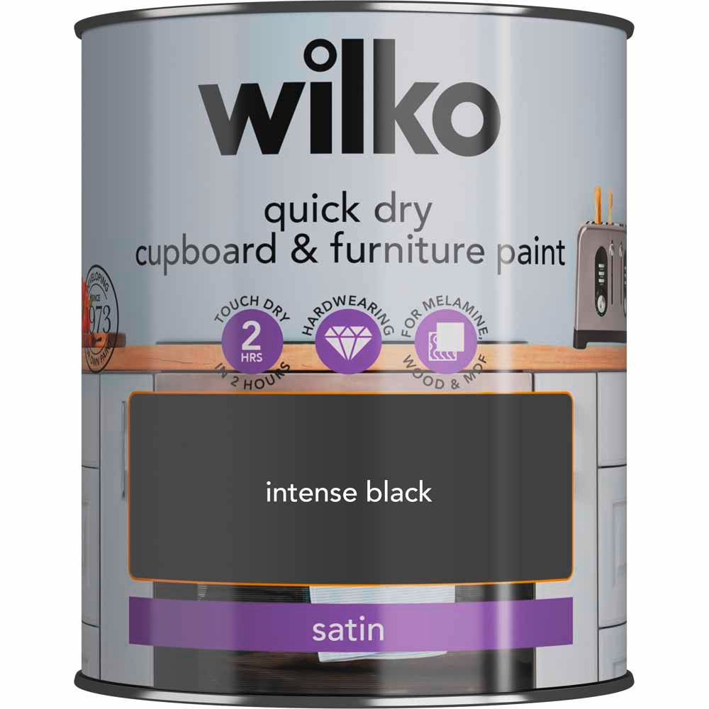 Wilko Quick Dry Black Furniture Paint 750ml Image 2