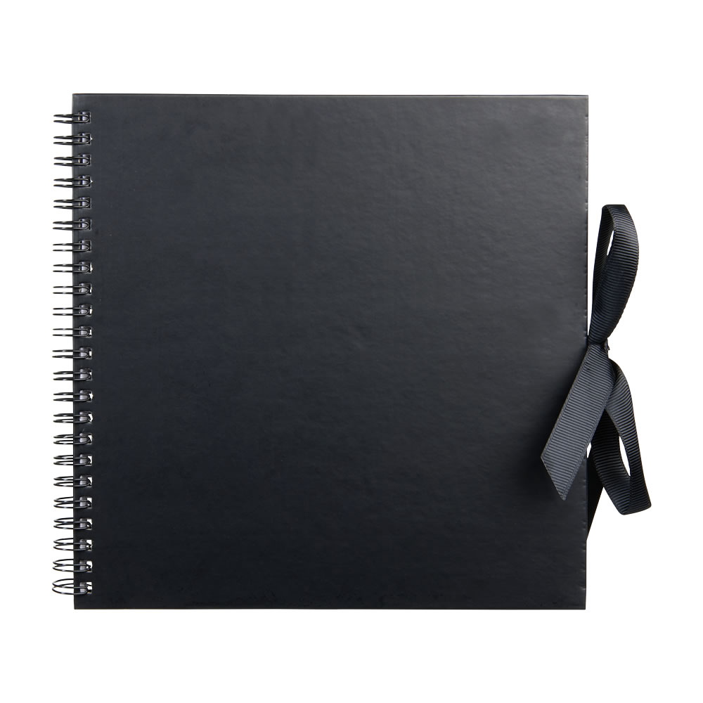 Wilko Black Scrapbook 250gsm 20 x 20cm 20 Sheets Image