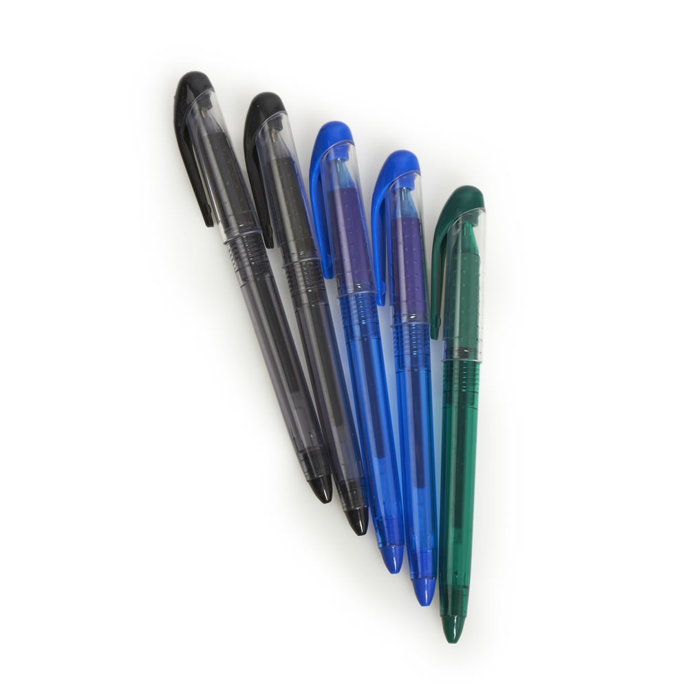 Wilko Gel Pen Assorted Colours 5 pack Image