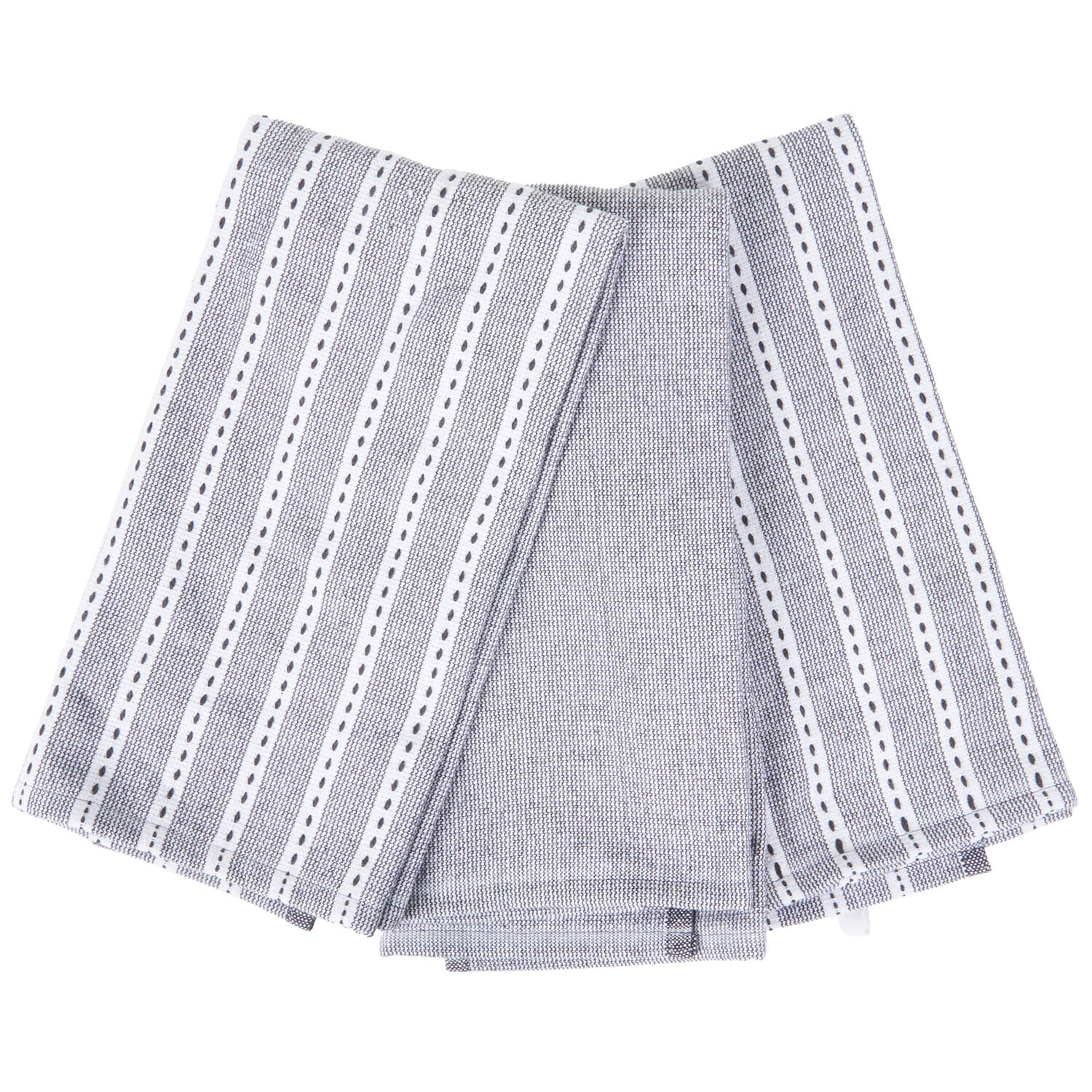 Pack of 3 Cotton Terry Towels - Steel Grey Image 3