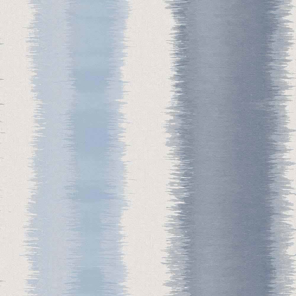 Wilko Watercolour Stripe Blue Wallpaper Image 2