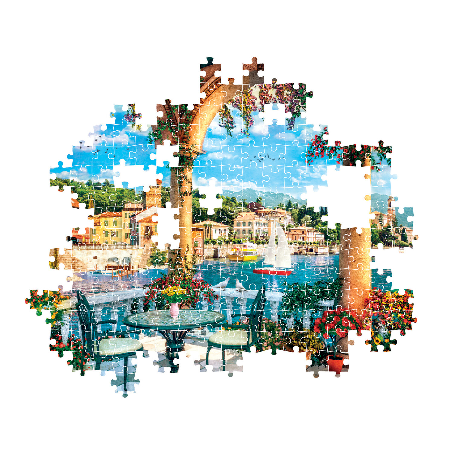 Balcony View of Lake Como 1000 Piece Jigsaw Puzzle Image 3