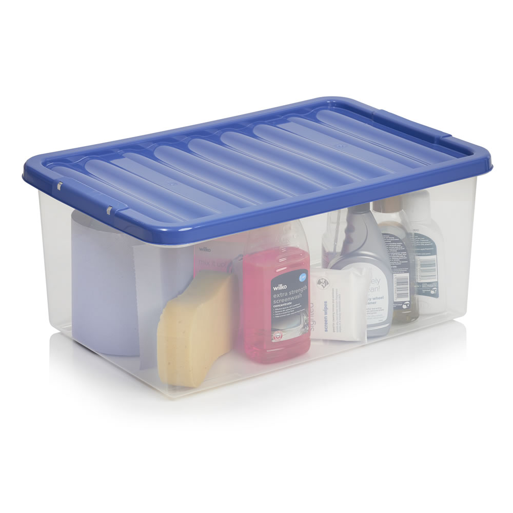 Wilko 45L Blue Underbed Box Image 1