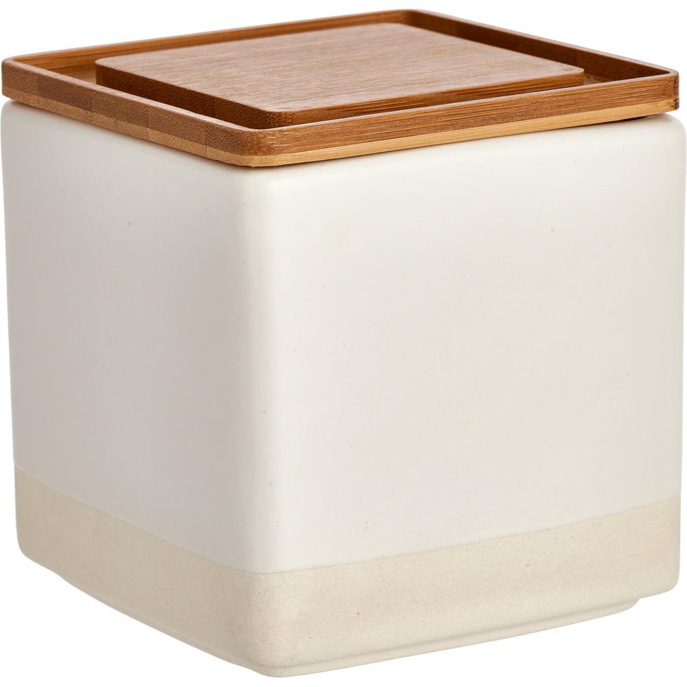 Wilko Peach Stacking Ceramic Storage Jar Image 2