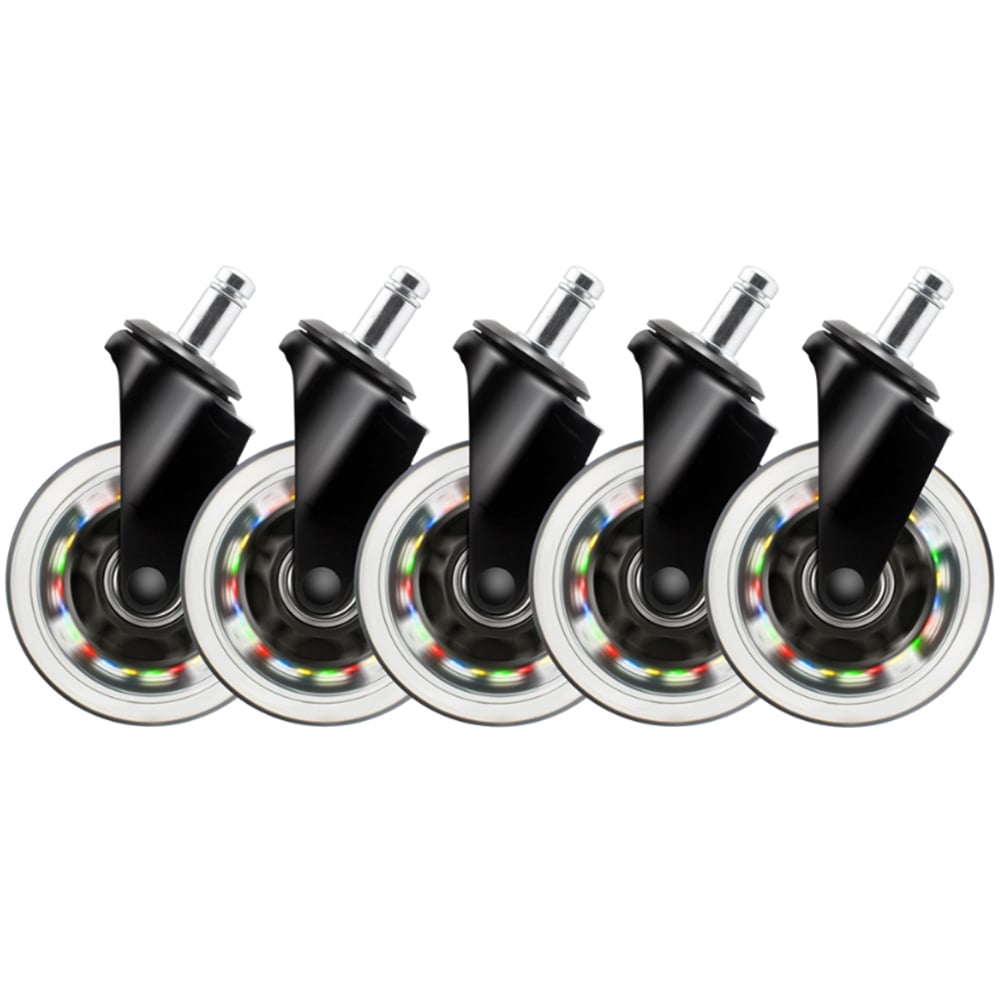 Deltaco RGB Motion Powered LED Gaming Chair Caster 5 Pack Image 3
