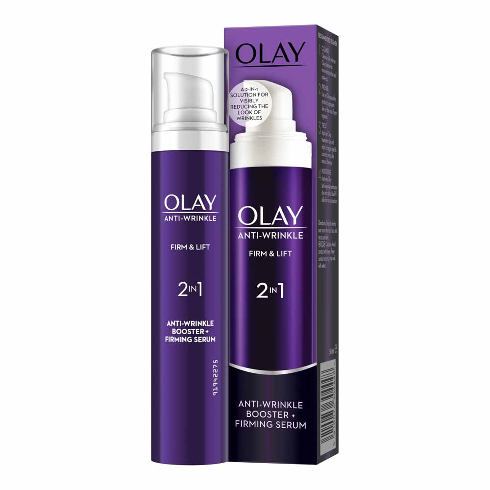 Olay Wrinkle Firm and Lift 2 in 1 Day Cream and Serum 50ml Image 2