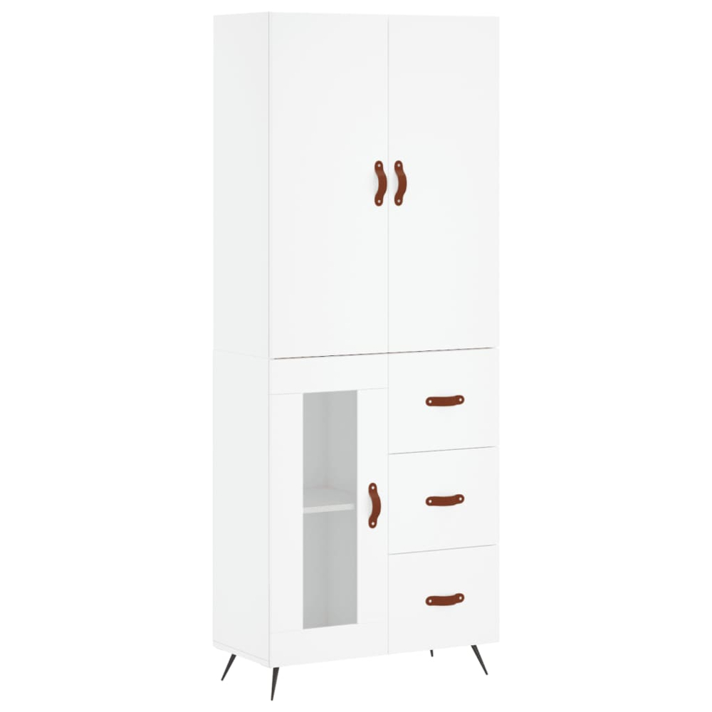 vidaXL 3 Door 3 Drawer White Highboard Image 2