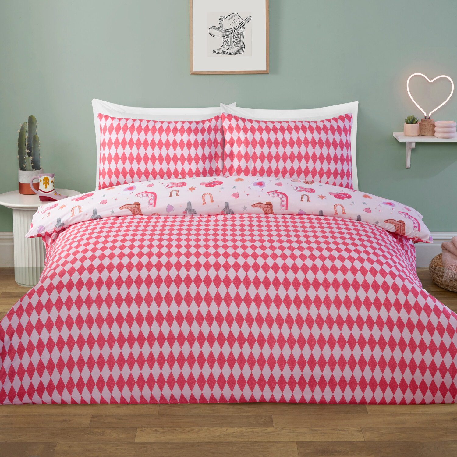 Wild West Duvet Set Blush Double Image 3
