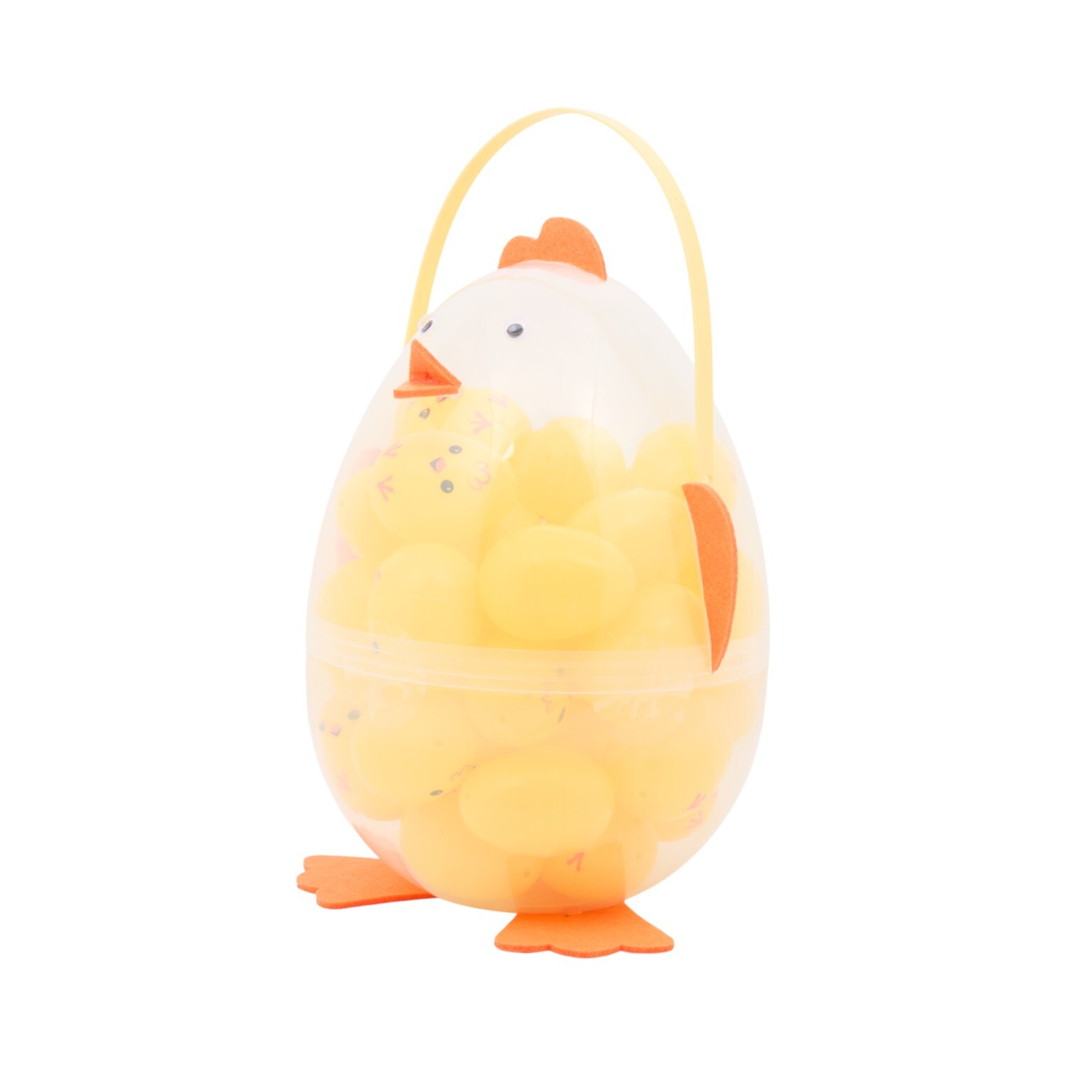 Pack of 36 Fillable Chick Eggs Yellow Image 4